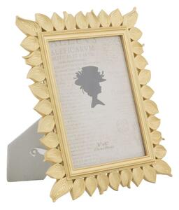 Cornice Leaf Glam 23,5x1,8x28,3 cm in Resina Oro
