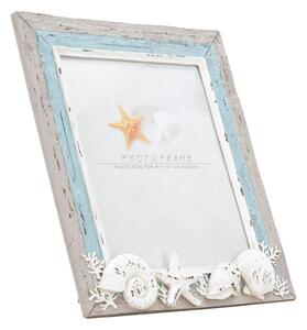 Cornice Seashell 33,5x3,5x38,5 cm in Poliresina