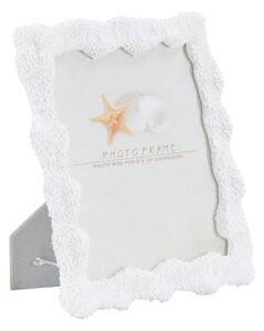 Cornice Corallo 25,7x2,5x30,5 cm in Resina e Vetro Bianco