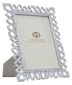 Cornice Classic 29,8x1,8x34,8 cm in Poliresina e Vetro Argento