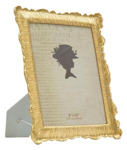 Cornice Linear Glam 27x1,8x32,3 cm in Poliresina e Vetro Oro