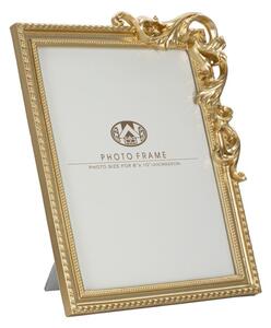 Cornice Fregis 24,5x3,7x30,5 cm in Poliresina e Vetro Oro