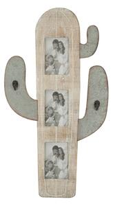 Cornice da Muro Cactus 39x3x71,5 cm in Ferro e MDF