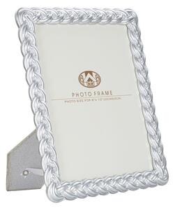 Cornice Ropy 25x2x30 cm in Poliresina e Vetro Argento