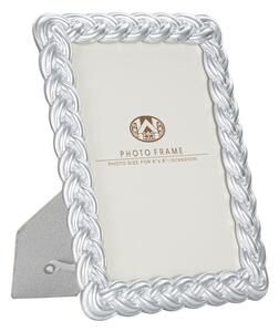 Cornice Ropy 19,3x2x24,5 cm in Poliresina e Vetro Argento
