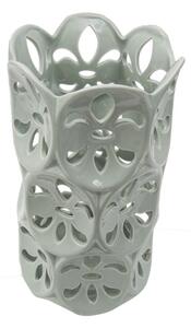 Vaso Petal Bianco Ø14x25,5 cm Porcellana Azzurro