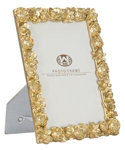 Cornice Mixy 19,3x2,3x24,5 cm in Poliresina e Vetro Oro