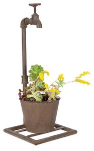 Vasetto Industry Singolo 19x15x48 cm in Ferro Marrone