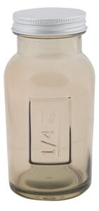 Barattolo Tall con Coperchio Vetro Riciclato Fumo Ø6,5x13,5 cm Vetro Fumo