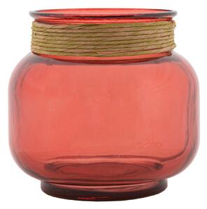 Vaso Rope Florero Bordeaux Ø20x18 cm Vetro