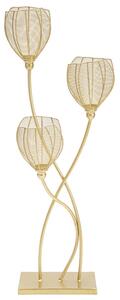 Portacandele Floty 35x28x88 cm in Ferro Oro