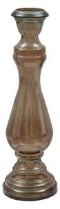 Portacandele Vetro Riciclato Brown Ø17x55 cm Vetro Marrone Chiaro