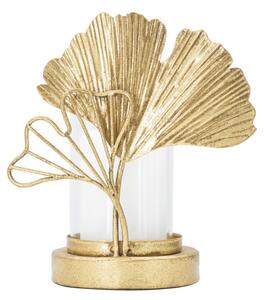 Portacandele Leaf 17x10,2x18,2 cm in Ferro Oro