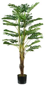 Pianta Artificiale Monstera H120 cm con Vaso Verde
