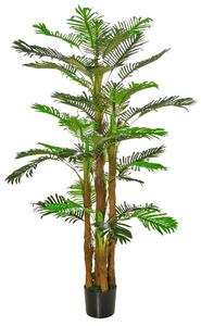 Pianta Artificiale Palma H185 cm con Vaso Verde