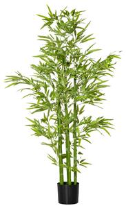 Pianta Artificiale di Bambù H150 cm con Vaso Verde