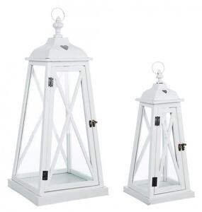 Set 2 Lanterne Cross Cuore Piramide Bia in Metallo