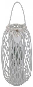 Lanterna Caroline in Vimini Bianco