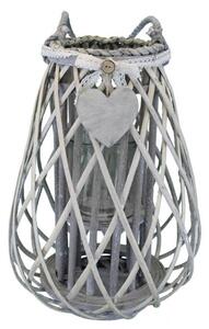 Lanterna Lauriane in Vimini Grigio