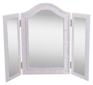 Specchio da Trucco Ripiegabile Retroilluminato con 16 LED Bianco 73x53.5x4.5 cm