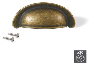 Maniglie per Mobile Interasse 64 mm Zama Bronzo 20 Pezzi Emuca