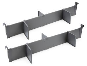 Set di Divisori Casseti Vertex-Concept L900 Grigio Antracite Alluminio e Tecnoplastica Emuca