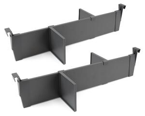 Set di Divisori Casseti Vertex-Concept L600 Grigio Antracite Alluminio e Tecnoplastica Emuca