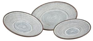 Vassoio Clot Ø50,5x4,5- 39,2x4.5-35x4 cm in Ferro Grigio