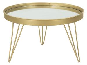 Svuota Tasche Glam Oro/Mirror Ø36,5x22 cm in Ferro e Specchio Oro