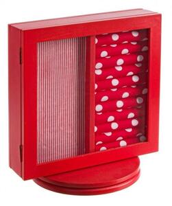 Porta Gioielli Stand Rosso 23x25.5H cm in Legno
