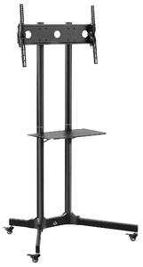 Carrello Supporto per TV 32"-65" Vesa 60x40 cm in Acciaio Nero