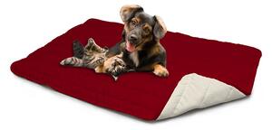 Tappetino imbottito per Cani Gatti Doubleface bordeaux/panna