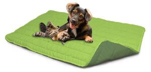Tappetino imbottito per Cani Gatti Doubleface verde mela /verde scuro
