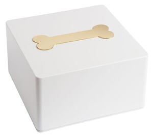 Urna Cineraria in Legno Laccato per Animali 15x15x10cm GMF Osso Bianco