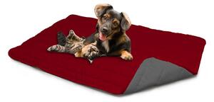 Tappetino imbottito per Cani Gatti Doubleface bordeaux/grigio scuro