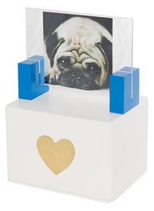 Urna Cineraria in Legno Laccato con Cornice ad Incastro per Animali 15x12x10cm GMF Bianco