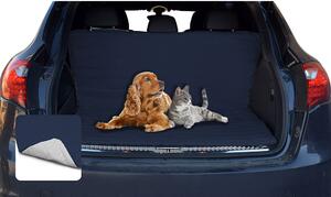 Salvabaule Auto per Cani Gatti Doubleface blu scuro/grigio chiaro