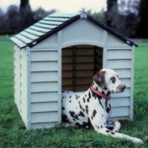 Cuccia per Cane Taglia Media in Resina Smontabile 86X84X82 cm Beige/Verde