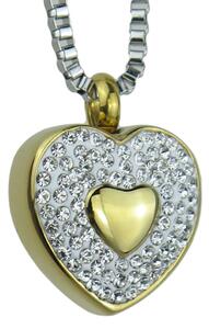 Ciondolo Portaceneri per Animali in Acciaio 3,5x2x1,5cm GMF Cuore