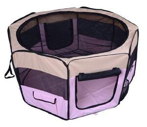 Box per Cani e Gatti Pieghevole Rosa 125x125x58 cm