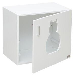 Lettiera per Gatti in MDF Bianco 63x53.5x41 cm