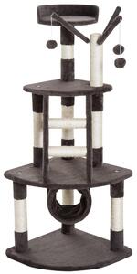 Albero Tiragraffi per Gatti a 3 Livelli con Piattaforme Scale Crema marrone 48x48x121 cm
