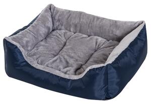 Cuccia Letto da interno per Cane Gatto con Cuscino Grigio blu 75x60x20 cm