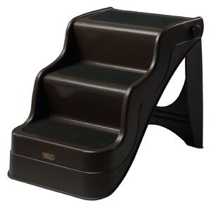 Scaletta Pieghevole 3 Gradini per Animali Domestici Marrone 49x39x39 cm