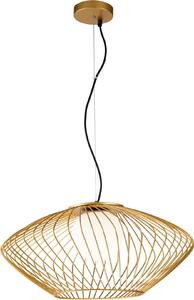 Lampadario Contemporaneo Plec Metallo Oro 1 Luce Led Diffusore Vetro Bianco