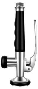 Ugello spray per rubinetto da cucina - Doccetta manuale - Impugnatura ergonomica - Ottone/gomma - Valvola in Vetroceramica - Attacco G1/2 - 21,3 cm - Nero