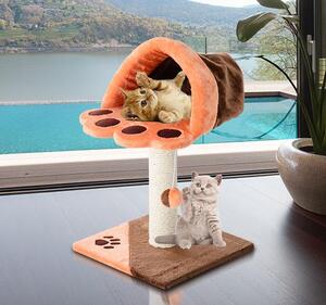 Albero Tiragraffi per Gatti con Cuccia in Peluche 40x40x60 cm