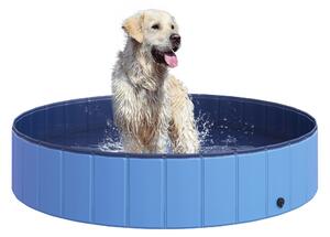 Piscina Pieghevole per Cani in PVC Azzurro Ø140x30h cm