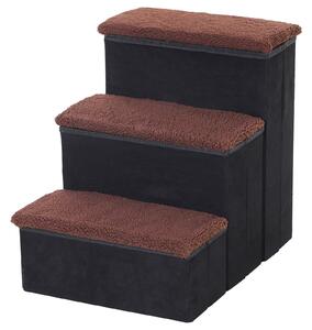Scaletta 3 Gradini Contenitori per Animali Domestici 40,5x51x50 cm