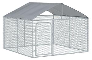 Recinto per Animali Domestici Cani Cuccioli 230x230x172 cm in Rete Zincata